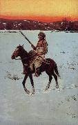 Henry F. Farny Indian Returning from the Hunt oil painting